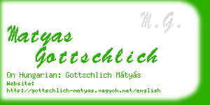 matyas gottschlich business card